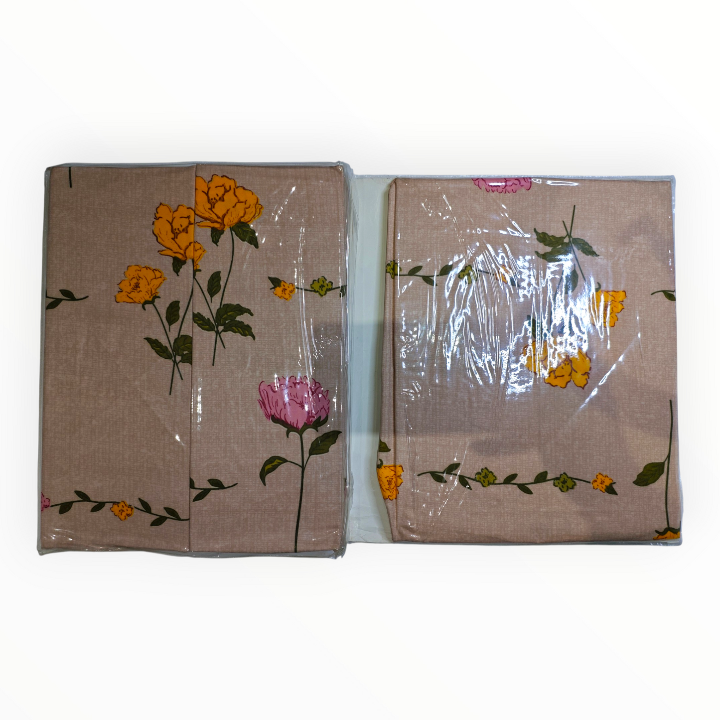 Metropolis Daffodil Super Soft Bedsheet Set (Peach Floral)