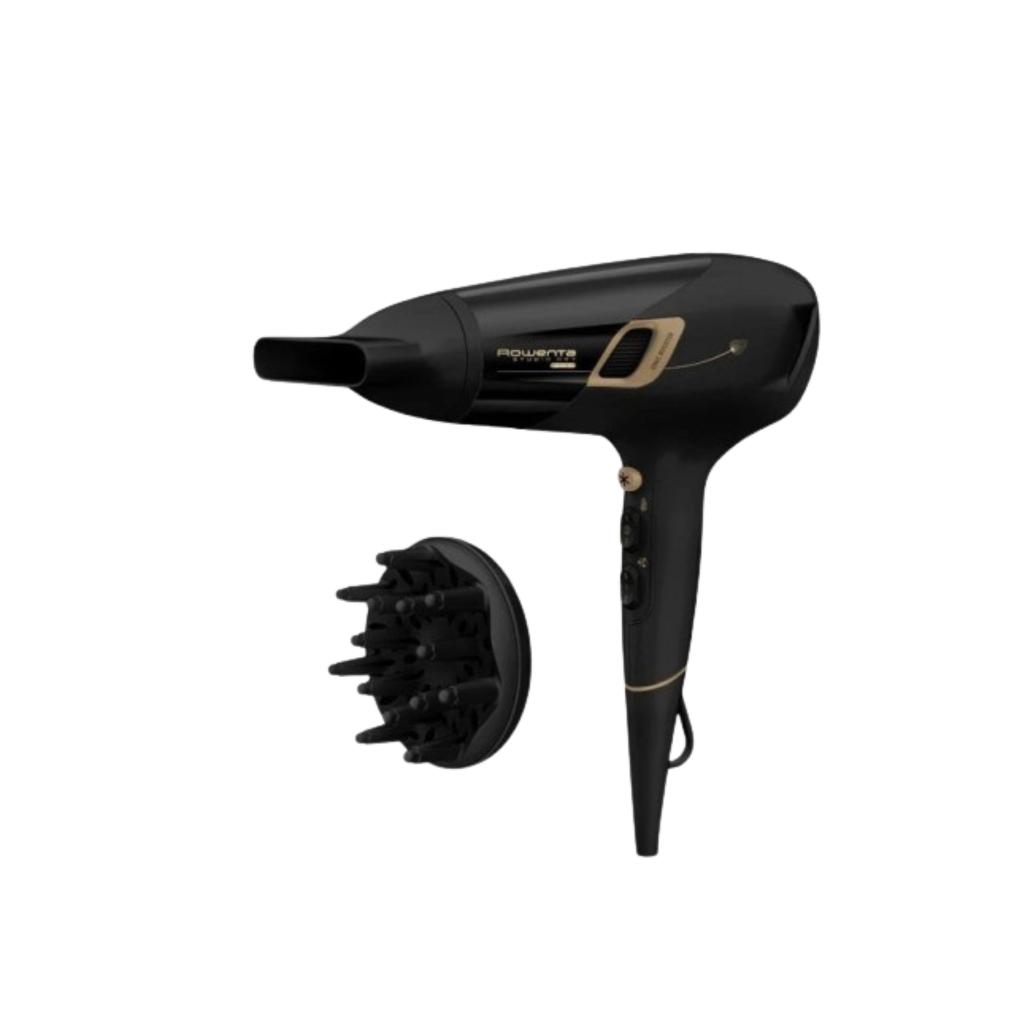 Rowenta Hair Dryer 2100W – Thermo Control, Diffuser, Black, 2-Year Warranty