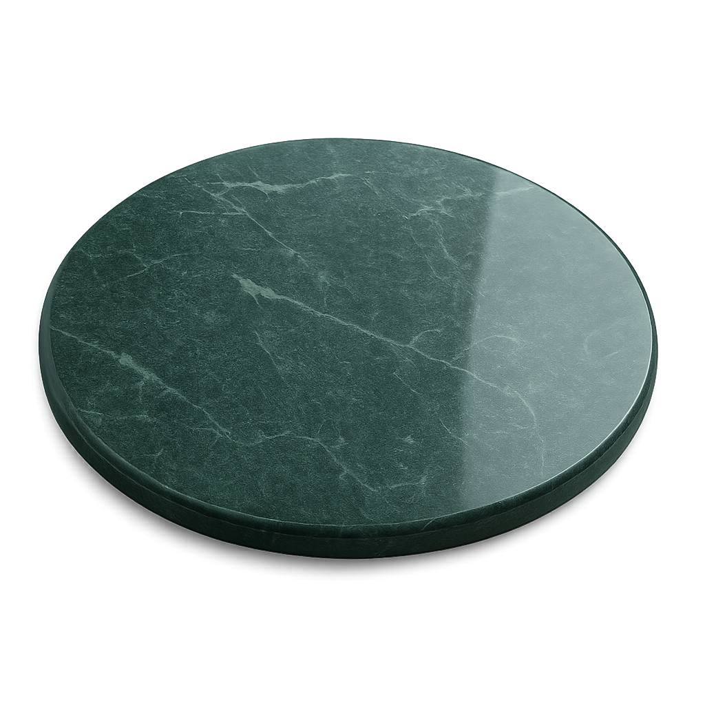 Premium Marble Rolling Board (Chowki) with Wooden Handle Belan