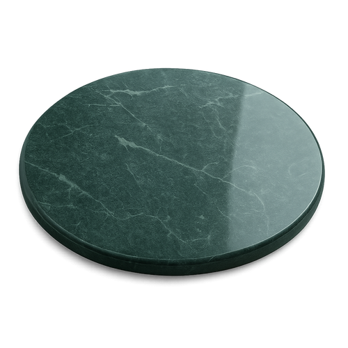 Premium Marble Rolling Board (Chowki) with Wooden Handle Belan