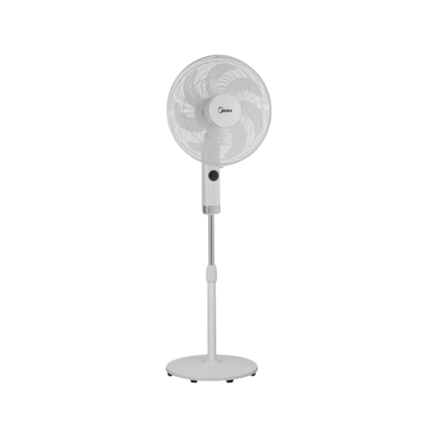 Midea Stand Fan 16" Black – Remote Control, 7 Blades, 3 Speeds & 7H Timer