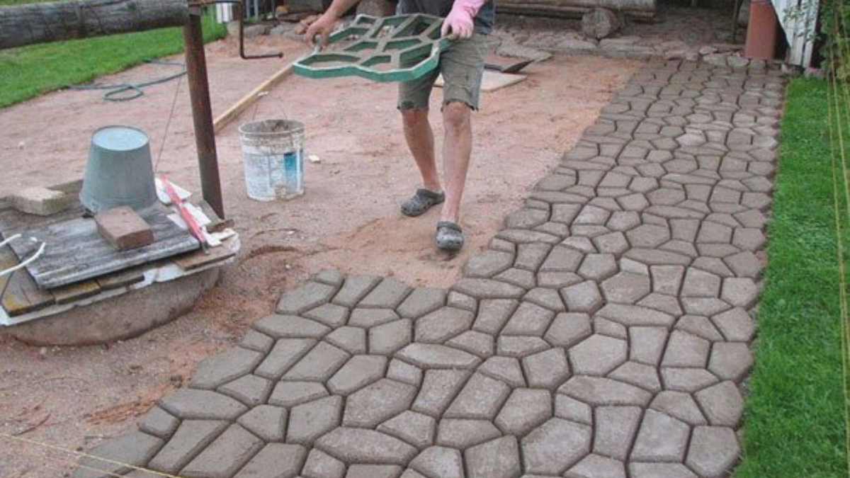 Stone-style walkways, garden paths, patios and outdoor spaces with ease