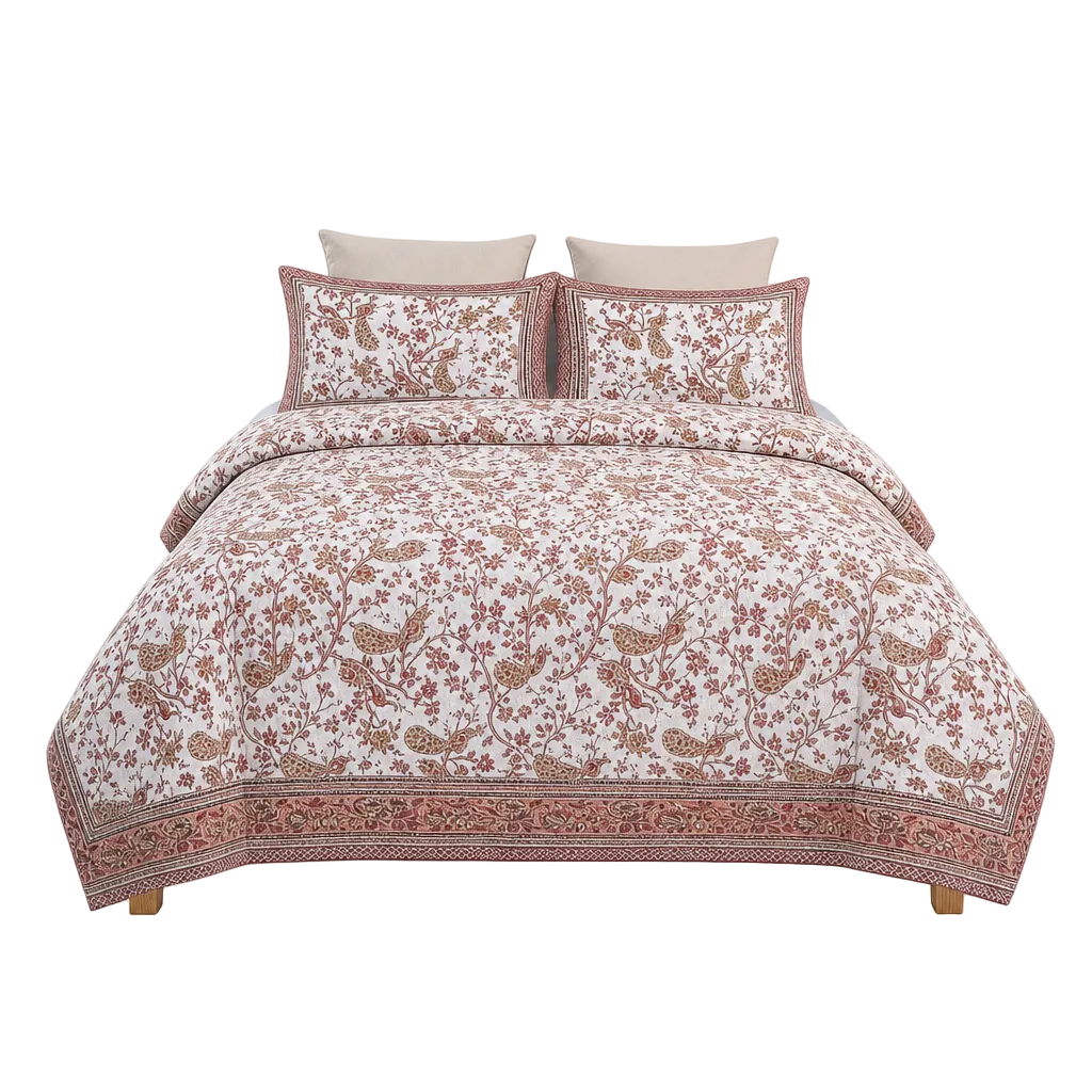 Oxford Purple Peacock Bedsheet Set
