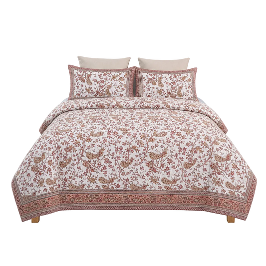 Oxford Purple Peacock Bedsheet Set
