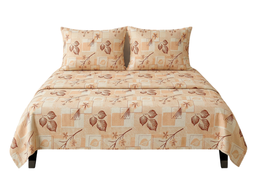 Maroon Autumn Flower Bedsheet Set