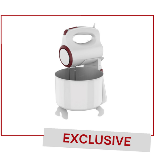 TRUST HAND MIXER WITH BOWL 300W WHITE/MAROON HM733AFP