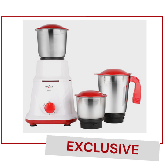 KENSTAR MIXER GRINDER SPICE WHITE/RED 500W KMSPI50R3SDJS